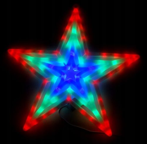 OZDOBA ŚWIĄTECZNA LED GWIAZDA MULTIKOLOR ! na Arena.pl
