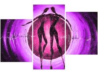 OBRAZ DANCING LOVE ABSTRAKCJA KOCHANKOWIE 3 KOLORY