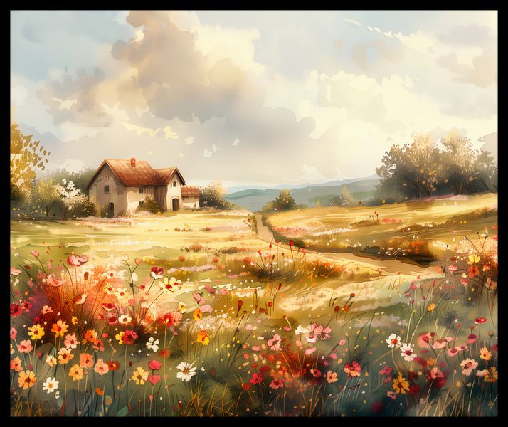 Plakat 60x50cm Sielski Domek zdjęcie 2