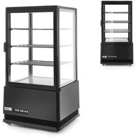 witryna chłodnicza cukiernicza 3 półki 68l led - czarna