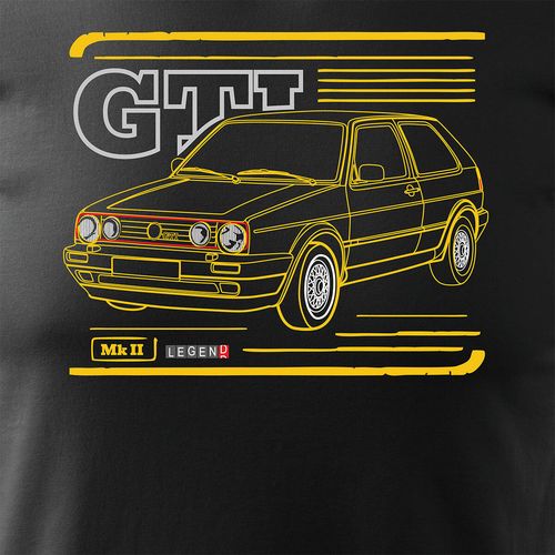 Koszulka z samochodem VW Golf 2 II męska czarna REGULAR XL na Arena.pl