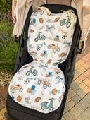 wkładka do wózka dwustronna bambusowa velvet bambus