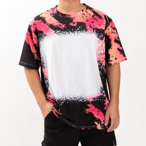 Koszulka Cotton-Like Bleached Leopard Wild Black do sublimacji M zdjęcie 4