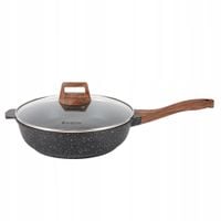 Patelnia głęboka AMBITION Stein 28 cm Czarno-brązowy