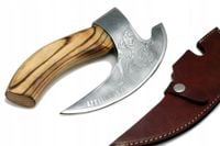 Siekiera ręcznie wykonana toporek topór myśliwski wikinga stal węglowa Etui