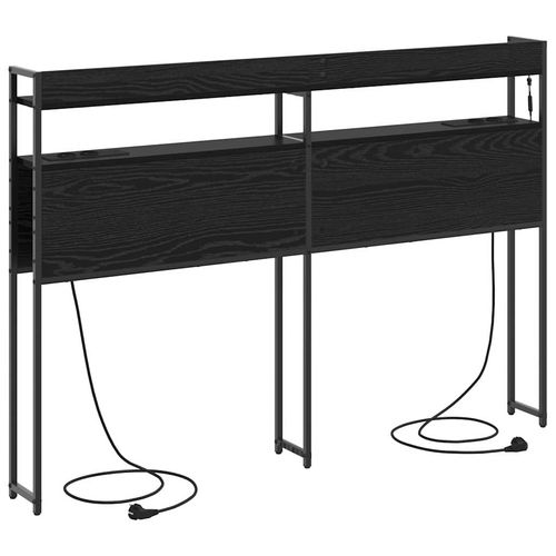 Zagłówek z półką Czarny dąb 120 cm Materiał drewnopochodny na Arena.pl