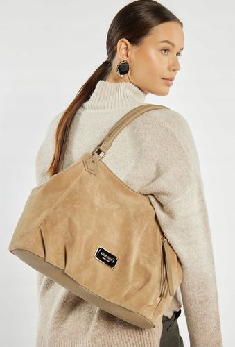 Monnari Torba Worek Luźna Torebka Zamszowa Miękka Shopperka Na Ramię na Arena.pl