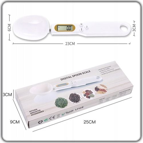 WAGA ELEKTRONICZNA KUCHENNA DO KUCHNI ŁYŻKA MIARKA Z WAGĄ na Arena.pl
