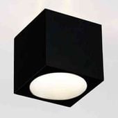 Spot LAMPA sufitowa Cubo Nero Orlicki Design metalowa OPRAWA natynkowa kostka cube czarna