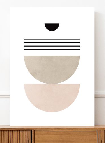 Plakat geometria boho róż 40x50 cm na Arena.pl