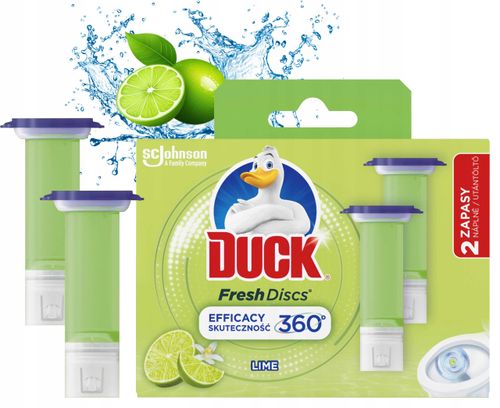 duck fresh discs lime - żelowy krążek do toalety 72ml (2 x 36ml) na Arena.pl
