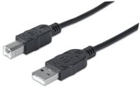 KABEL MANHATTAN USB A-B M/M 5,0m USB2.0 Hi-Speed czarny  337779