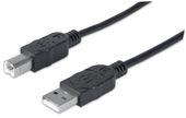 KABEL MANHATTAN USB A-B M/M 5,0m USB2.0 Hi-Speed czarny  337779