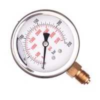 manomet ciśnieniomierz zegar glicerynowy 63mm 0-250 bar gwint 1/4” dolny