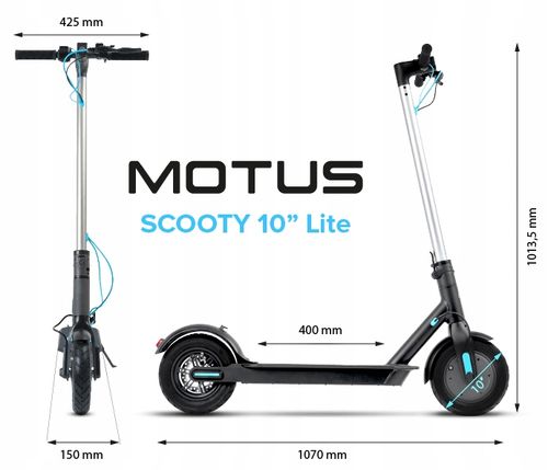 Hulajnoga Elektryczna Motus Scooty 10 Lite 2022 700W Lekka 3 biegi na Arena.pl