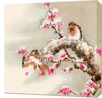 Obraz 60x60cm Ptak na Czubku Drzewa, G.A. Audsley