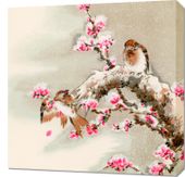 Obraz 60x60cm Ptak na Czubku Drzewa, G.A. Audsley