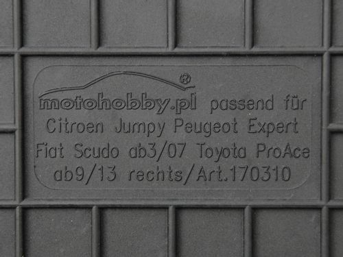 Citroen Jumpy II 07-16 DYWANIKI GUMOWE DEDYKOWANE na Arena.pl