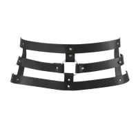 bijoux indiscrets maze wide belt black - szeroki pas z wegańskiej skory