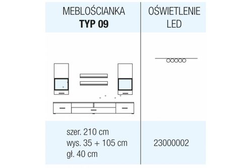 Meblościanka Sarah biały połysk na Arena.pl