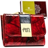 Damski portfel skórzany na zatrzask PETERSON z ochroną kart RFID