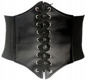 Szeroki Czarny Gorset Pasek Pas Gumowy Elastyczny