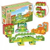 EKOLOGICZNE Klocki edukacyjne Buduj Dziką Przyrodę Puzzle ułóż zwierzęta