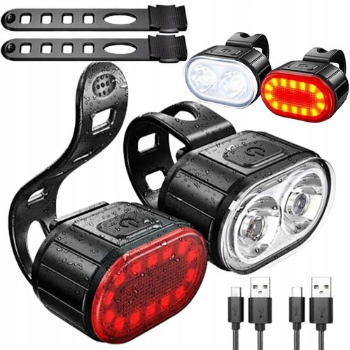 LAMPKA ROWEROWA NA KIEROWNICĘ ŚWIATŁO PRZÓD TYŁ na Arena.pl