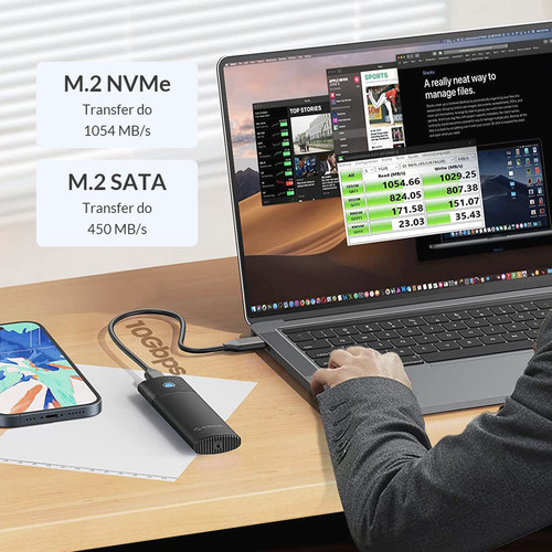 Orico Obudowa dysku M.2 NVMe/SATA 10Gbps czarna na Arena.pl