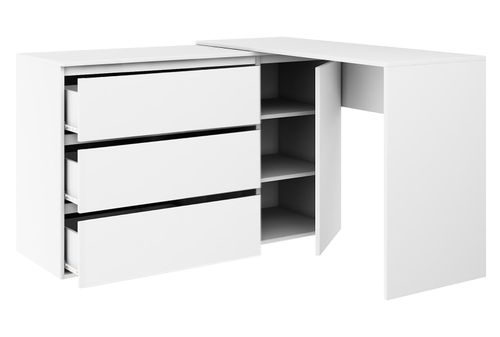 Biurko narożne MEGAN N5 białe na Arena.pl