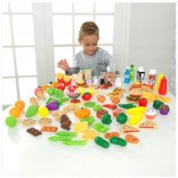 WARZYWA OWOCE PRODUKTY SPOŻYWCE DO KUCHNI DLA DZIECI PLASTIKOWE 120 el.