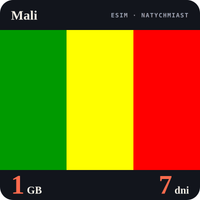 Karta eSIM Internet Mali 1 GB na 7 dni - bez rejestracji