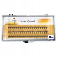 60x Nesura Eyelash Rzęsy Kępki Premium rozmiar 10mm Jedwabne Skręt C