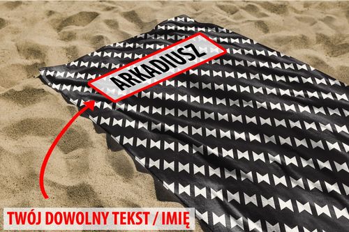 RĘCZNIK Geometryczne kokardy z twoim dowolnym tekstem 100x75cm 021D na Arena.pl