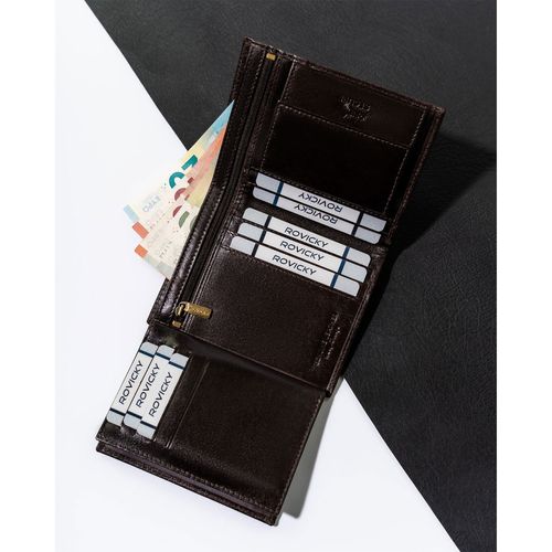 portfel męski na prezent ze skóry naturalnej rfid - rovicky na Arena.pl