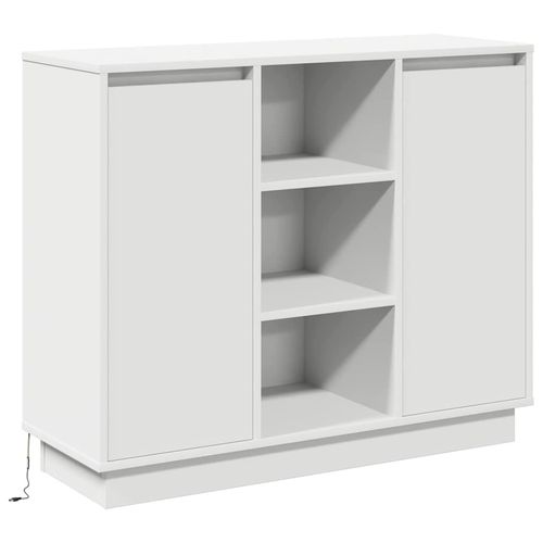 Szafka z półką Biały 90 x 32 x 75 cm Materiał drewnopochodny na Arena.pl