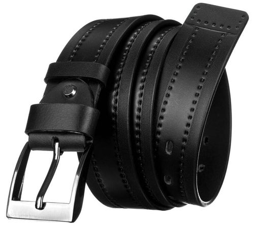 Szeroki skorzany pasek meski z ozdobna perforacja na Arena.pl