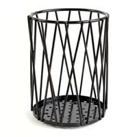 Koszyk na Sztućce Czarny Ociekacz Metalowy Loft - Suszarka Stojak Organizer Kuchenny 10x10x14cm H24169