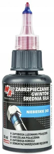 MOJE AUTO KLEJ DO ŚRUB GWINTÓW NIEBIESKI 50ML zdjęcie 2