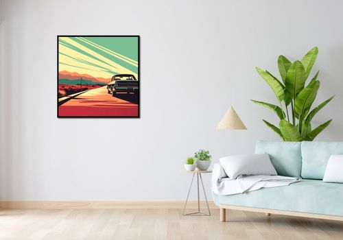 Plakat 80x80cm Droga przez Pustynię na Arena.pl