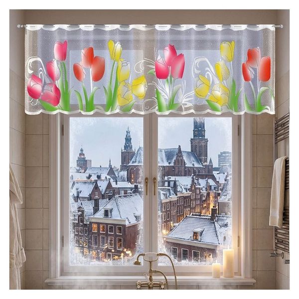 Firanka Tulipany wysokość 50 cm DomoweTekstylia | WN266T 050 zdjęcie 8