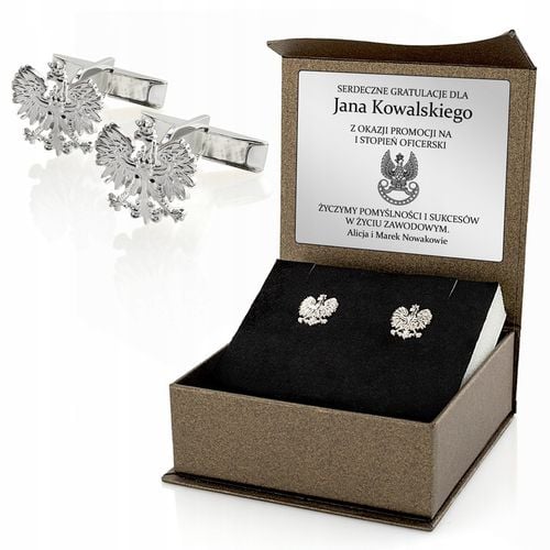 SPINKI do MANKIETÓW KOSZULI pr. 925 ORZEŁ POLSKI PREZENT dla OFICERA na Arena.pl