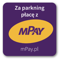 Naklejka Parkingowa ZA PARKING PŁACĘ Z MPAY na szybę od wewnątrz TRWAŁA 5x5