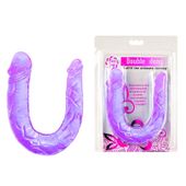 Żelowe Dildo Podwójne - Dwustronny Penis Double Dong - Fiolet