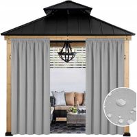 ZASŁONA WODOODPORNA OGRODOWA 155x200 ZASŁONY NA ZEWNĘTRZNA Z TUNELEM