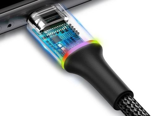 Baseus Kabel Halo Data USB - Lightning 2.4A 1m Czarny na Arena.pl