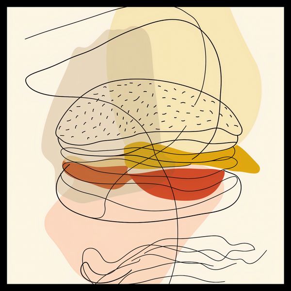 Plakat 40x40cm Cieniutki Burger zdjęcie 2