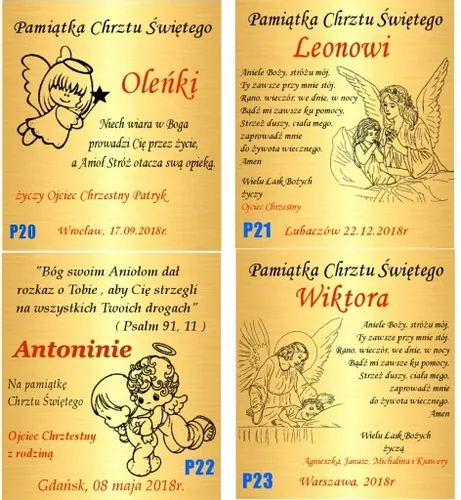 Złoty Łańcuszek z Krzyżykiem 585 CHRZEST Grawer na Arena.pl