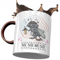 Kubek Bordowy Śmieszny Zabawny Nic Nie Musze Z Nadrukiem Ze Zdjęciem