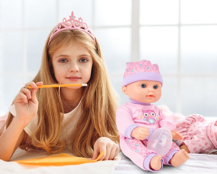 Lalka Bobas 31cm Interaktywna Pije Siusia Gaworzy zdjęcie 4